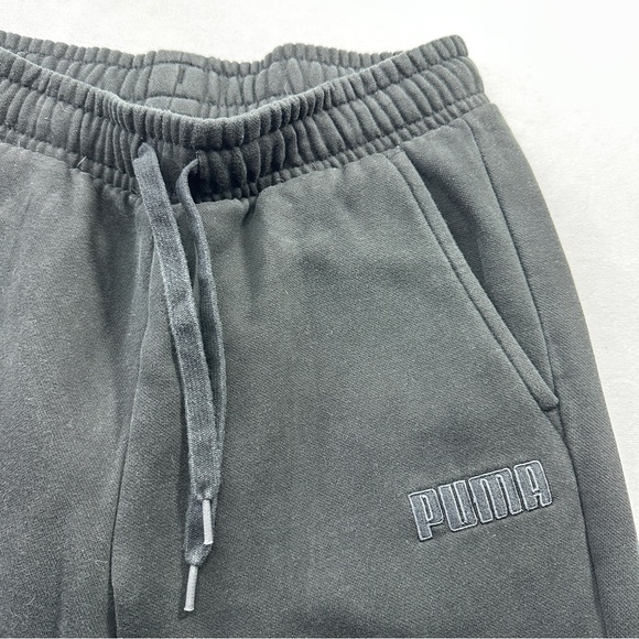 Puma Black Joggers Sweat Pants Medium Mens Athletic Casual Knit Tracksuit - Picture 3 of 9